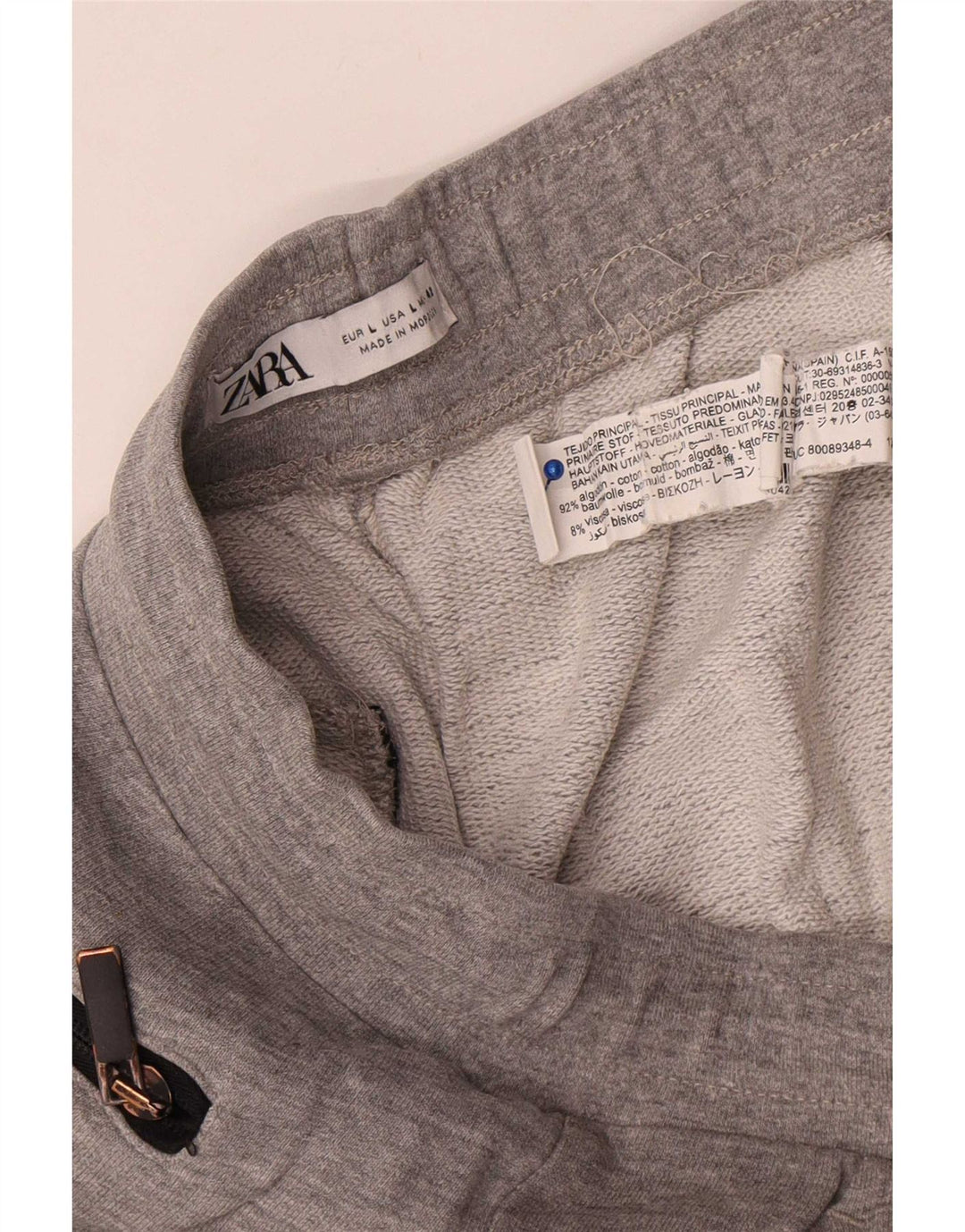 Мужские спортивные шорты Zara, большие серые хлопковые крапинки