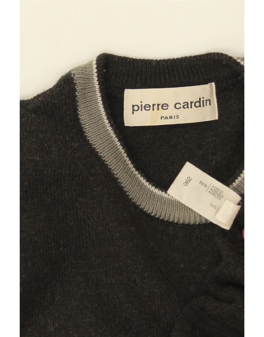 PIERRE CARDIN Мужской джемпер с круглым вырезом, средний серый цветных блоков