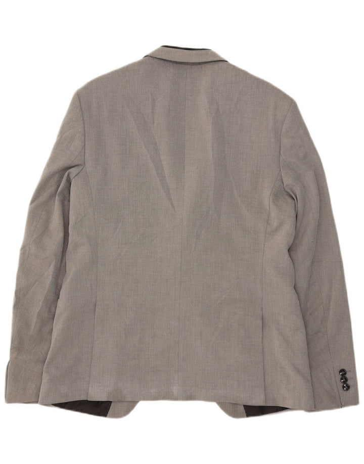 Мужской пиджак на 1 пуговице Zara EU 50, средний серый