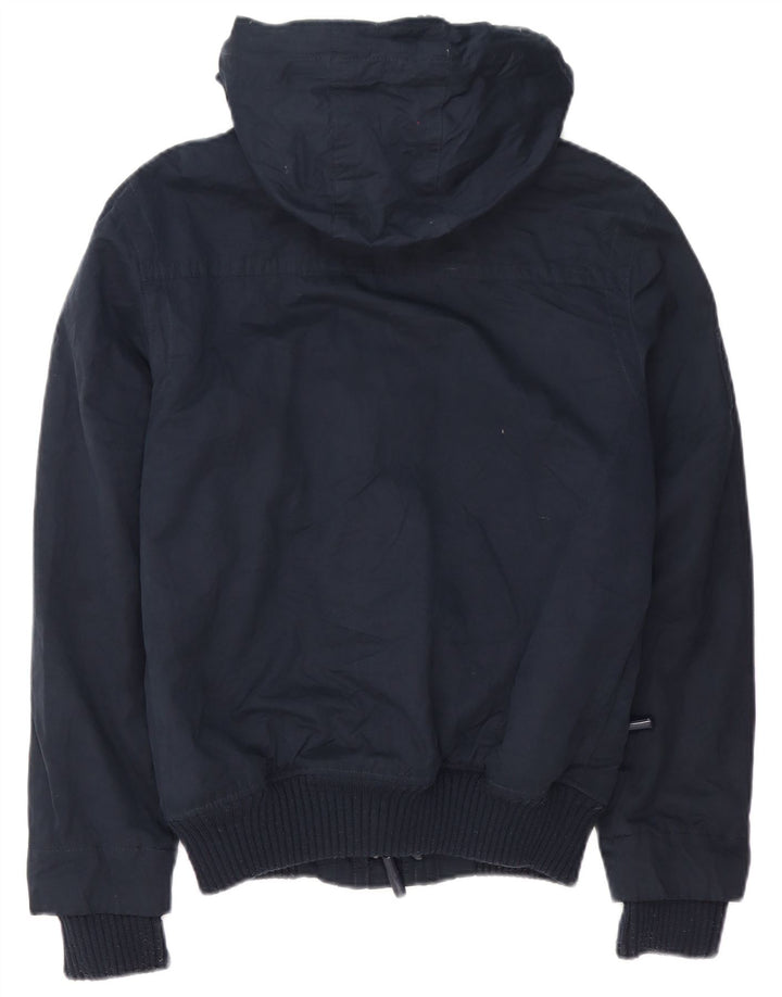 Мужская ветровка с капюшоном Superdry Windbomber UK 36, маленькая, темно-синяя