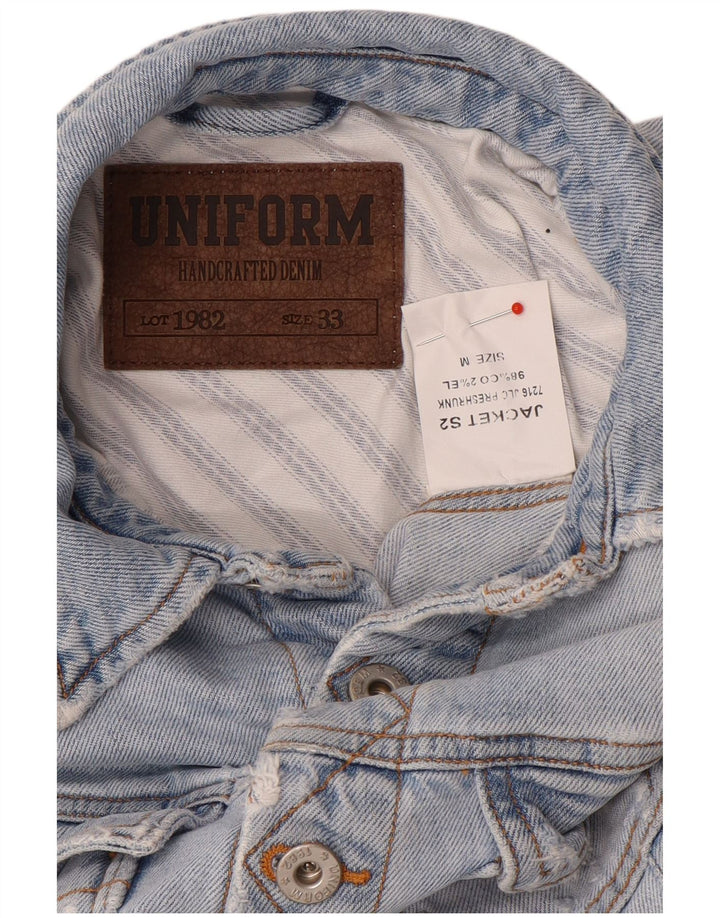 Мужская джинсовая куртка Uniform UK 38, хлопок среднего синего цвета