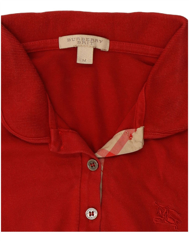 Женская рубашка поло Burberry BRIT UK 12, средний красный
