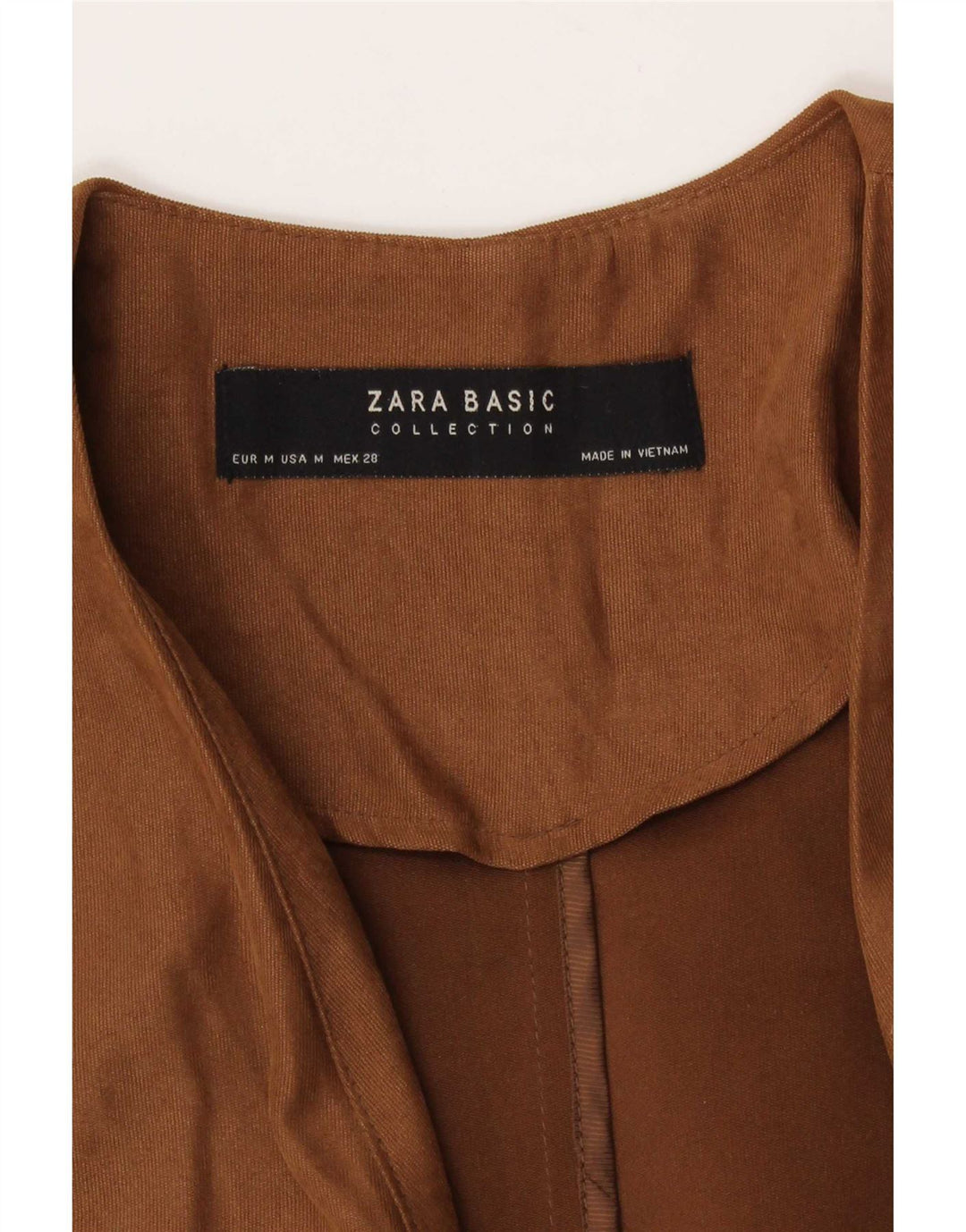 Женский кардиган с рукавом 3/4 Zara UK 14, средний коричневый цвет