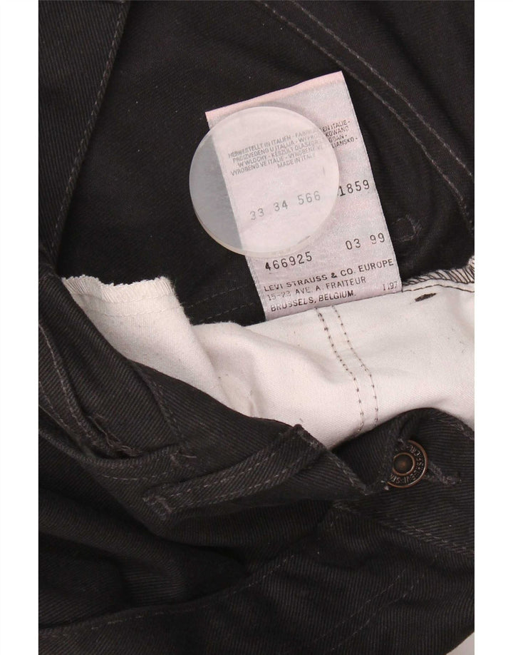 Мужские прямые джинсы Levi's W33 L29, черный хлопок