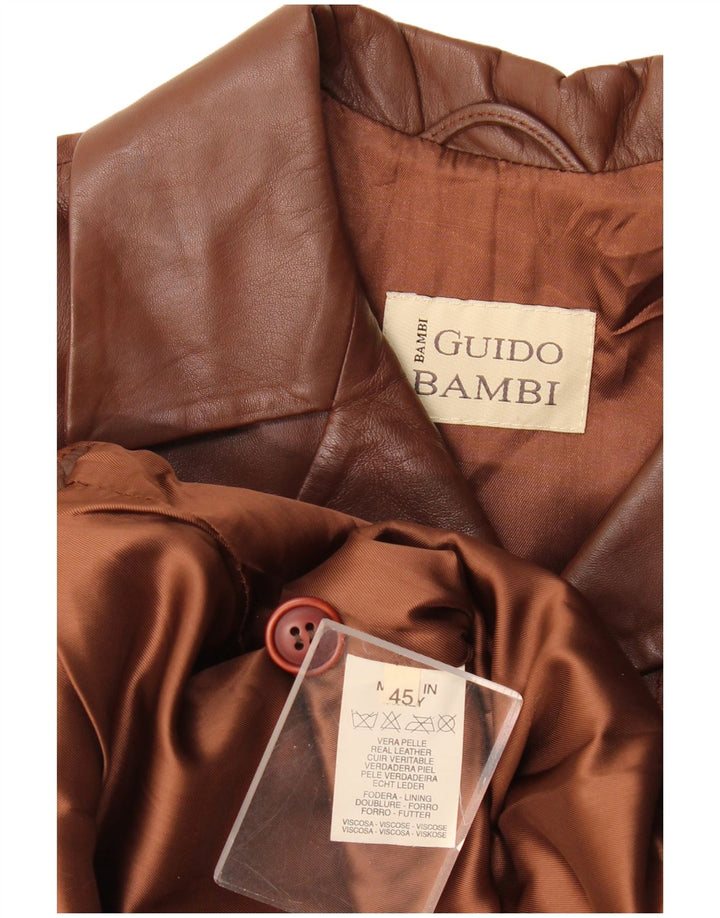 Винтажная женская кожаная куртка IT 45 Medium Burgundy Leather