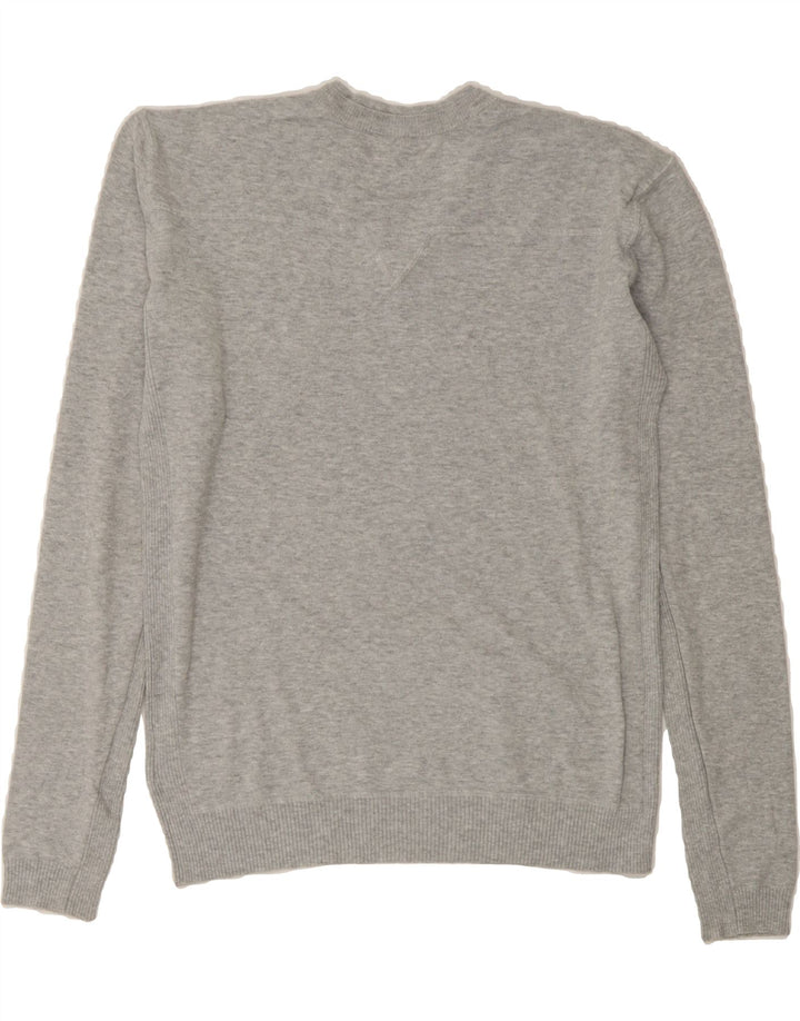GUESS Mens V-Neck Jumper Sweater Small Grey Cotton Vintage Guess and Second-Hand Guess from Messina Hembry 