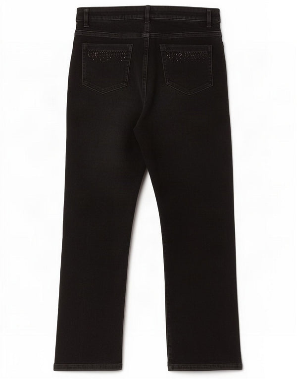 Женские прямые джинсы Marks & Spencer UK 12 Medium W30 L26, черный хлопок