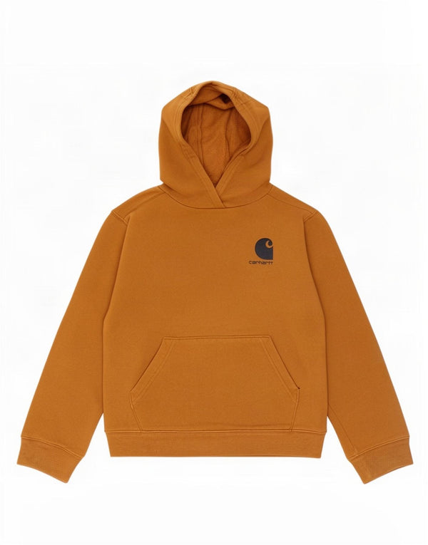 Джемпер с капюшоном Carhartt для мальчиков с рисунком, 9–10 лет, коричневый, хлопок