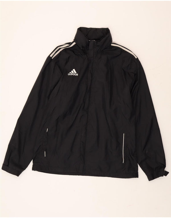 Мужская куртка-дождевик Adidas с капюшоном UK 48/50 XL, черный нейлон