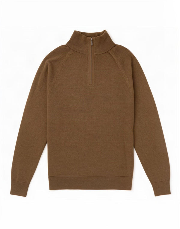 Мужской джемпер с воротником на молнии Gap XS, хаки, мериносовая шерсть
