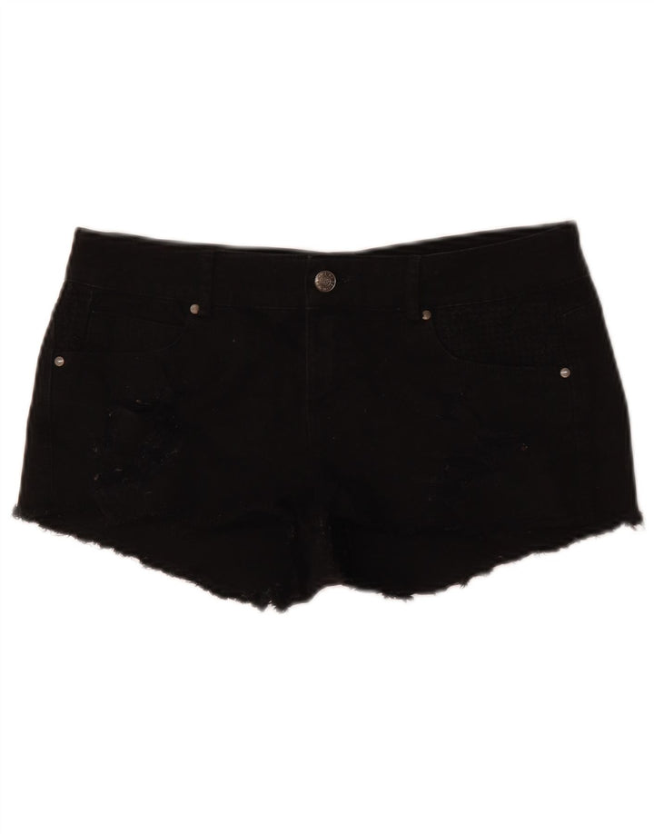 Женские джинсовые шорты Zara EU 38, маленькие W28, черные