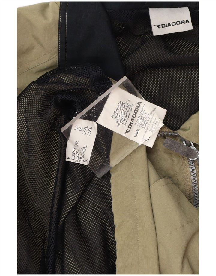 Мужская дождевик свободного кроя с капюшоном DIADORA UK 38, средний хаки, полиамид