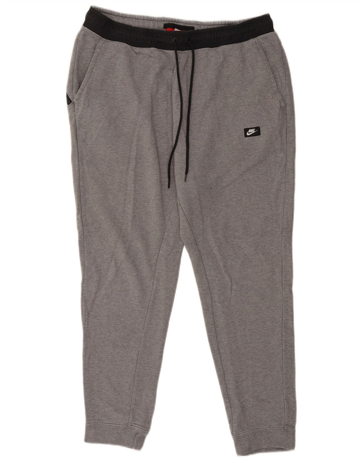 Мужские спортивные брюки Nike XL, серые, хлопковые с цветными блоками