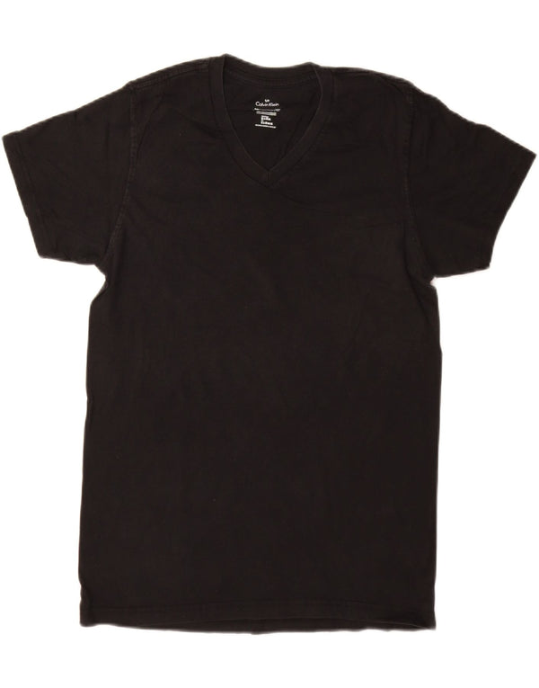 CALVIN KLEIN Mens T-Shirt Top Small Black Cotton