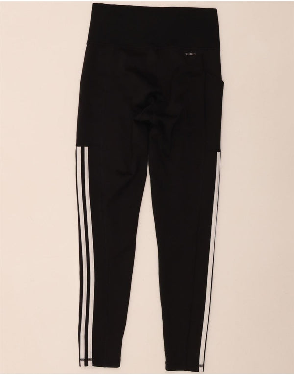 Женские леггинсы Adidas Climalite UK 8/10, маленькие черные из полиэстера