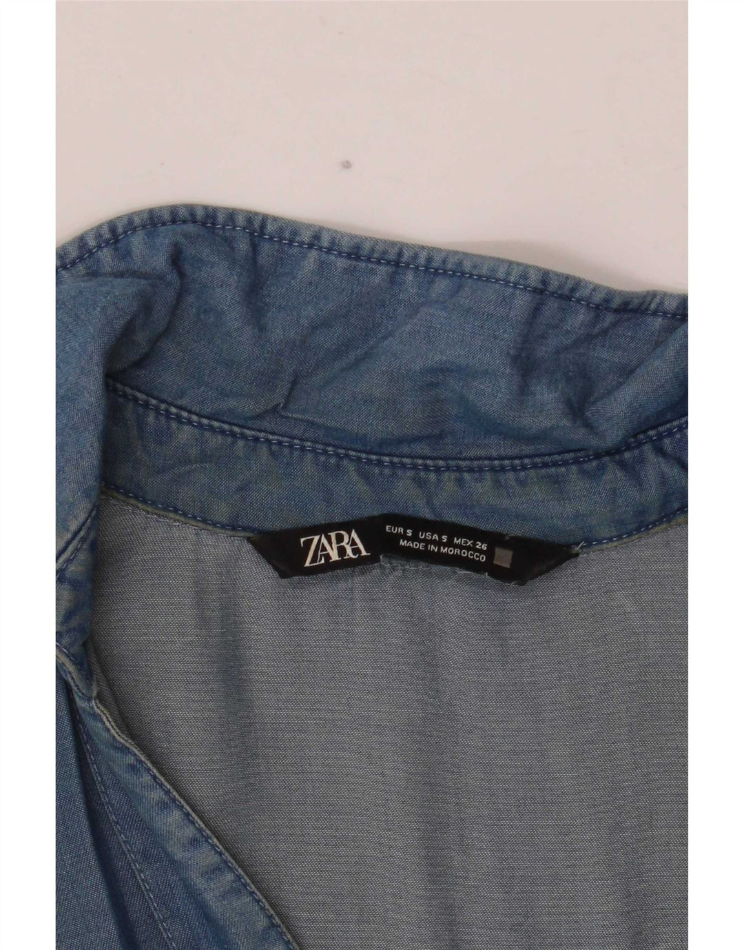 Женская рубашка оверсайз Zara UK 10, маленькая синяя