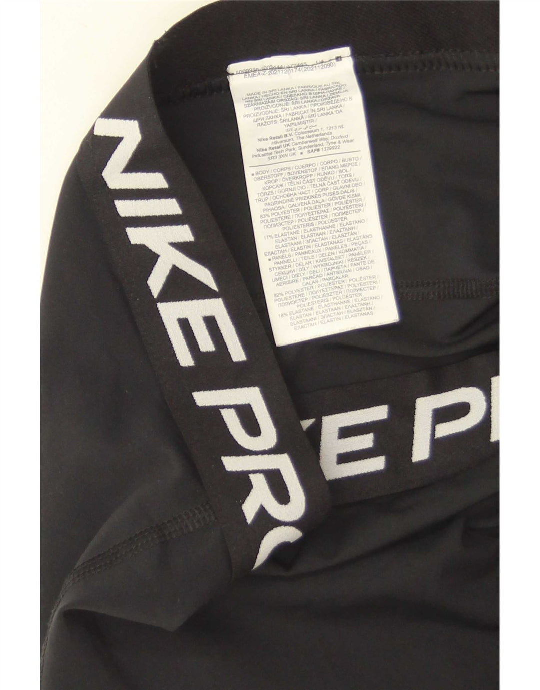 Женские леггинсы с рисунком Nike UK 14, большие черные полиэстер
