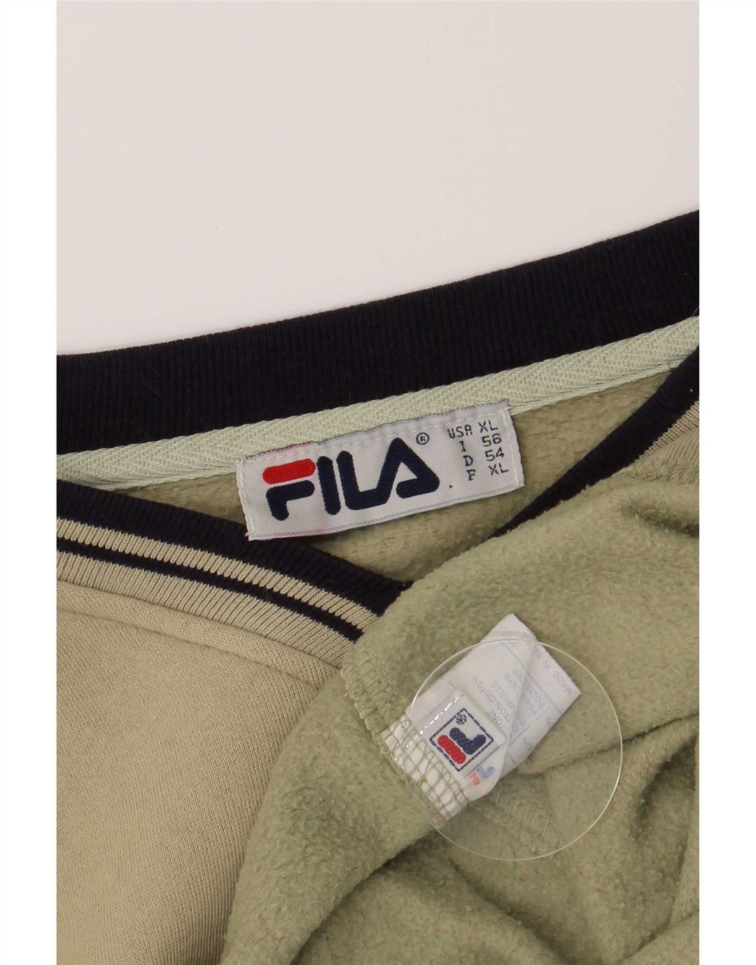 Мужской свитшот Fila стандартного кроя с графикой, XL, хлопок цвета хаки