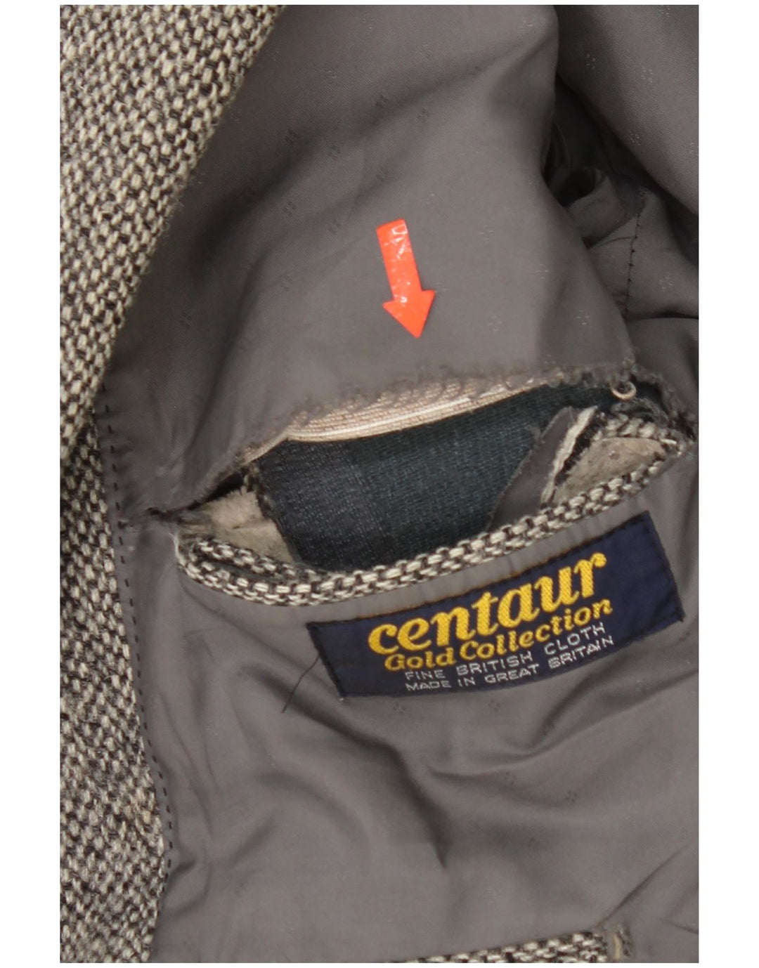 Мужской твидовый пиджак Centaur Harris UK 38, средний серый с узором «в елочку»