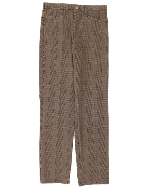 Armani Мужские прямые повседневные брюки IT 48 Medium W30 L34 Бежевая клетка