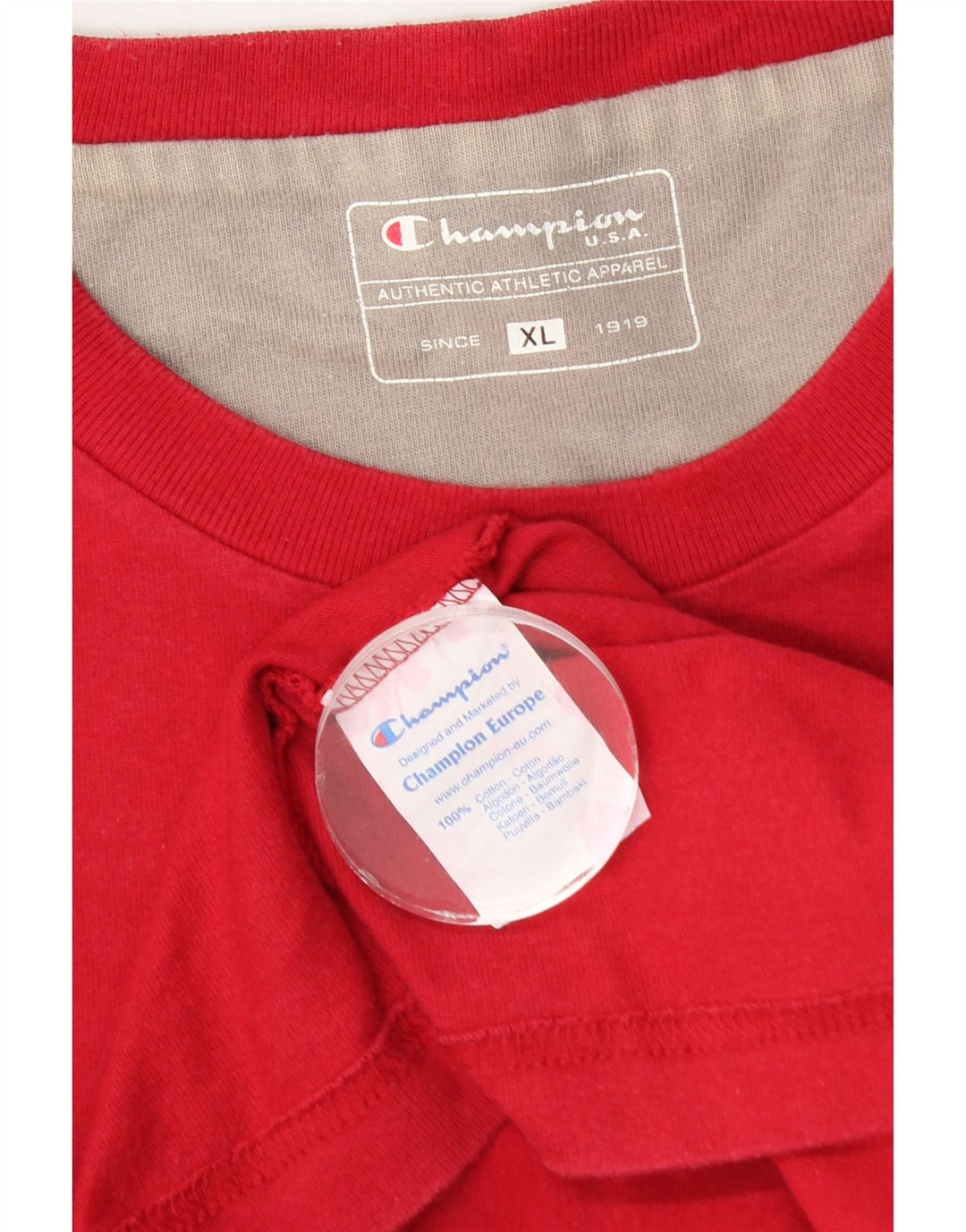 Мужская футболка Champion Top XL, красный хлопок