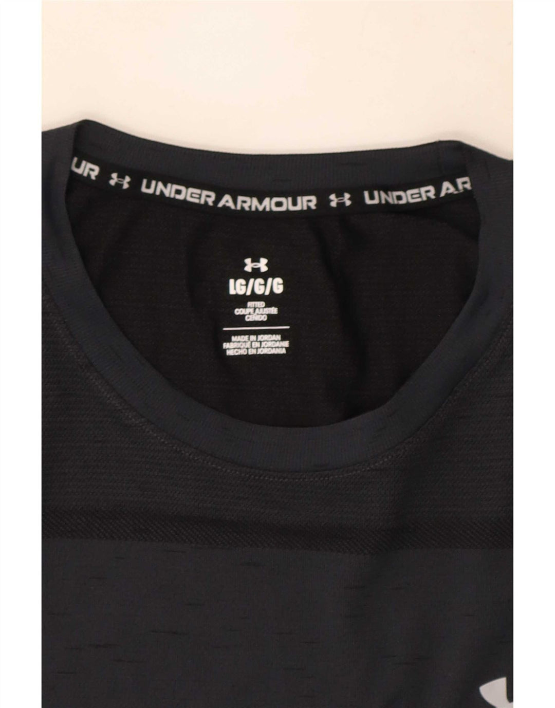 Мужская приталенная футболка Under Armour, большая серая в крапинку