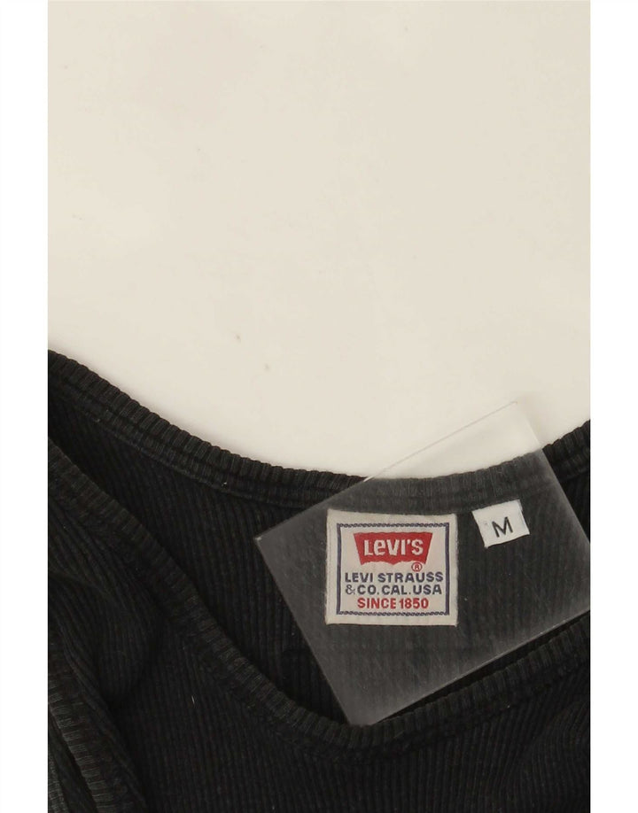 Женский жилет Levi's Top UK 12, средний черный, хлопок