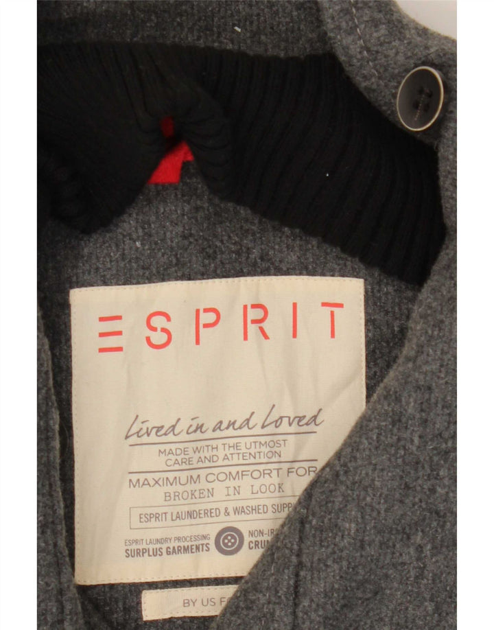 Мужская куртка Esprit в стиле милитари UK 42 XL серая шерсть