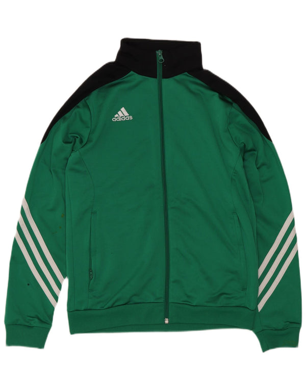 Спортивный костюм Adidas для мальчиков 11–12 лет, зеленая спортивная куртка с цветными блоками