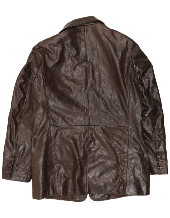 Мужская кожаная куртка Heeli UK 42 XL Коричневая кожа