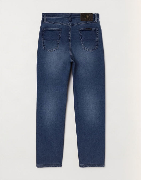 Женские укороченные джинсы Trussardi с высокой талией W30 L26, синие, хлопок