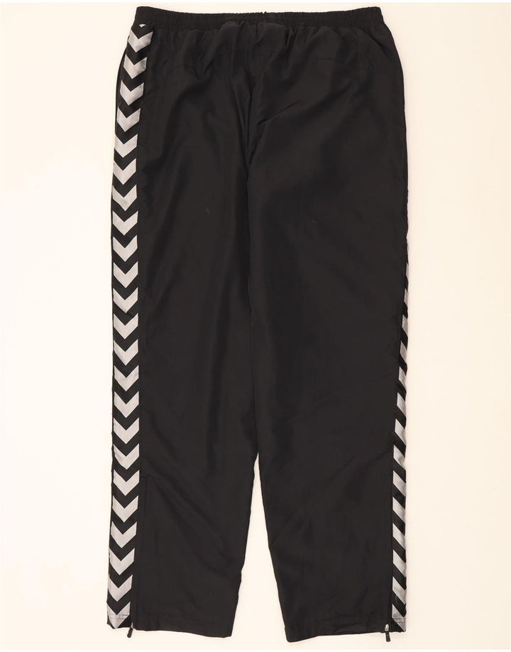 HUMMEL Mens Graphic Tracksuit Trousers 2XL  Black Polyester Vintage Hummel and Second-Hand Hummel from Messina Hembry 