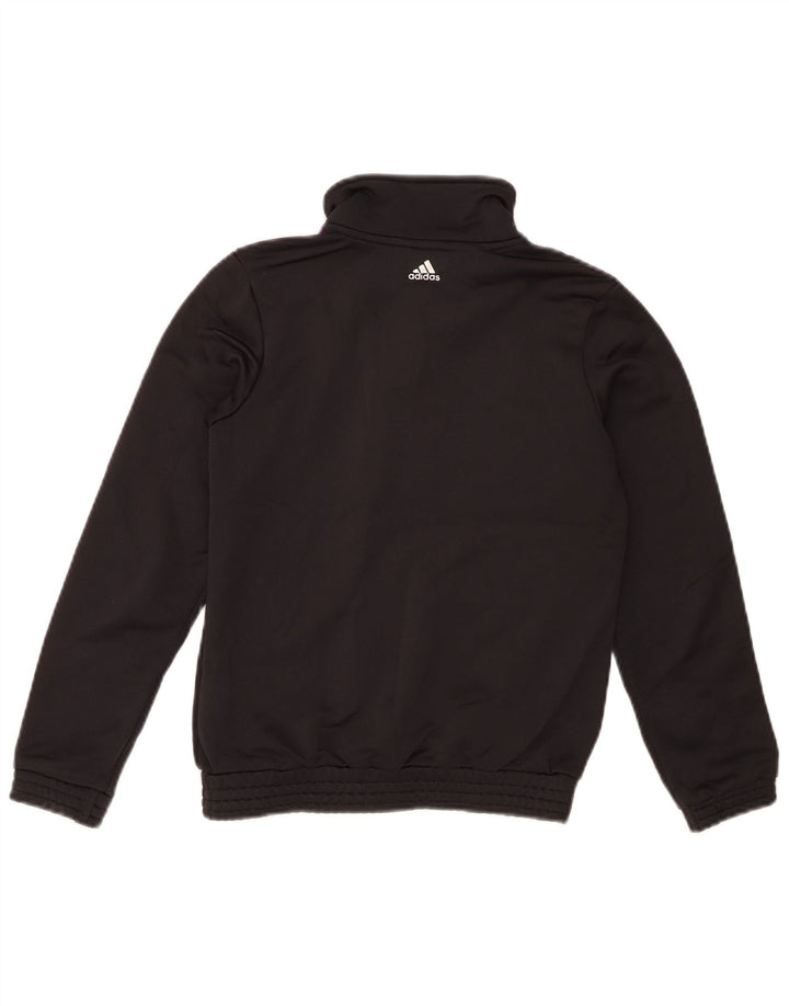 Спортивный костюм Adidas для девочек с графическим рисунком, верхняя куртка 9-10 лет, черный полиэстер