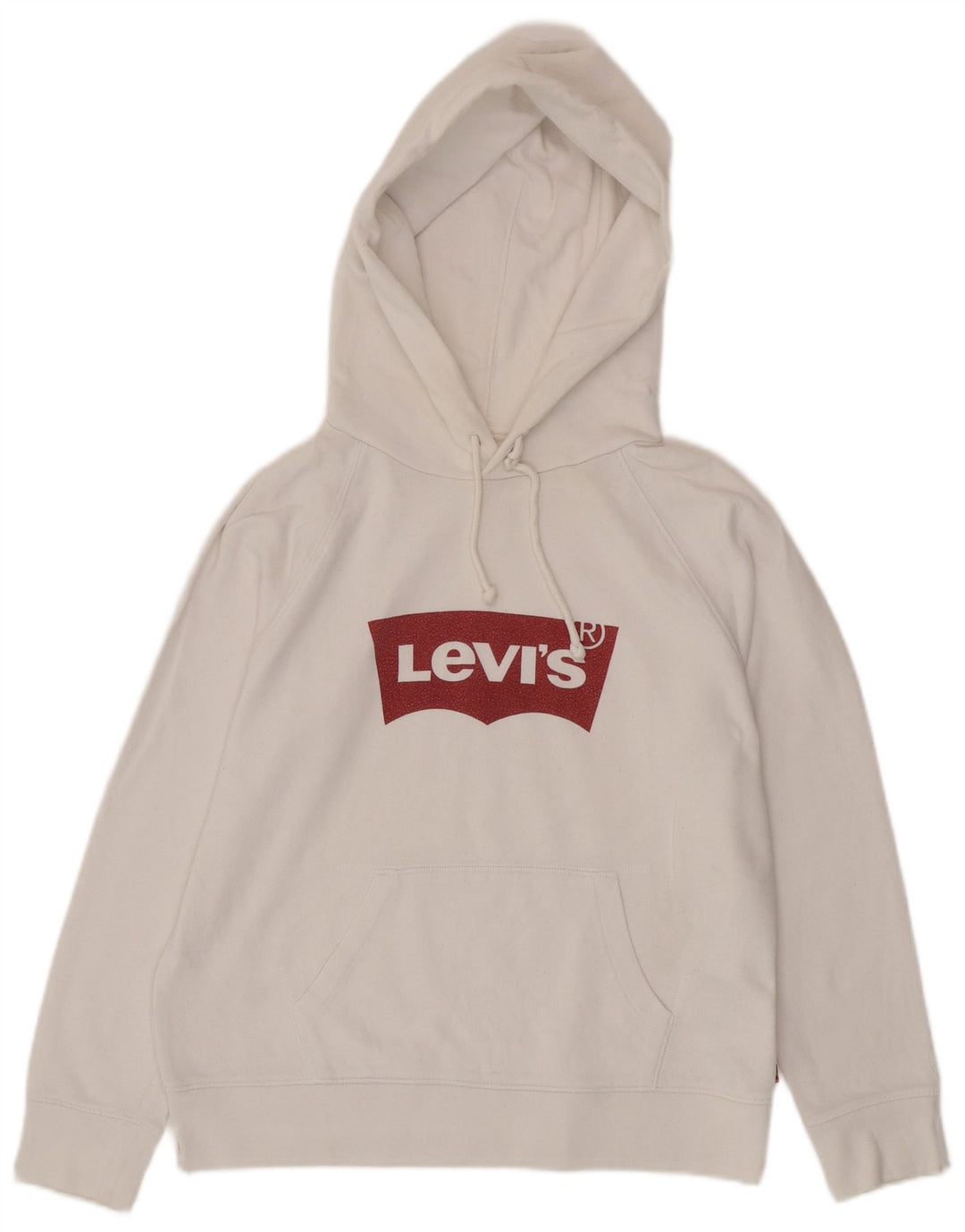 Женский джемпер с капюшоном LEVI'S Graphic UK 14, средний белый хлопок