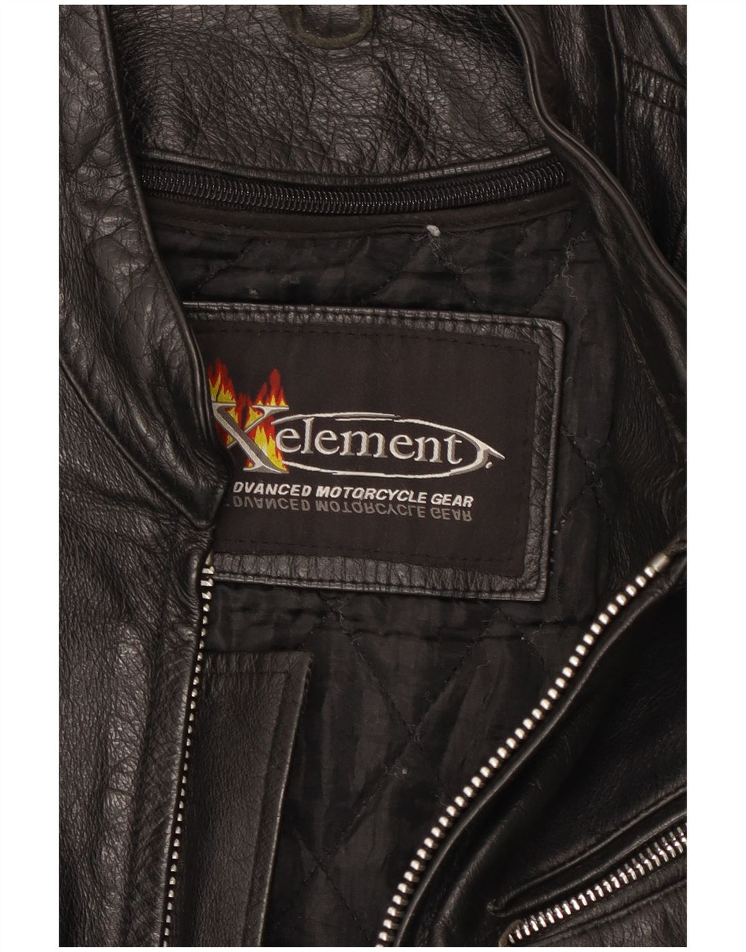 Мужская кожаная косуха Xelement UK 40, большая черная кожа
