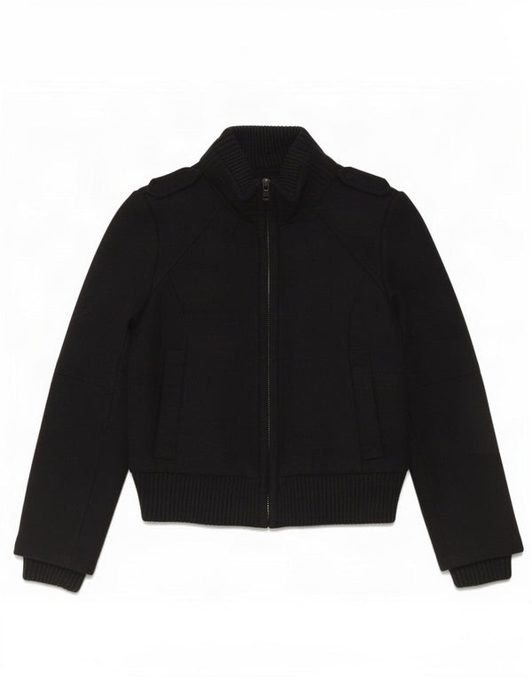 Женская ветровка Zara в стиле милитари UK 18 XL, черная шерсть