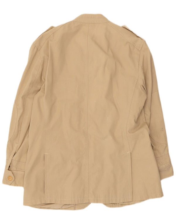 Мужская куртка Zara UK 44 2XL в стиле милитари, бежевый хлопок
