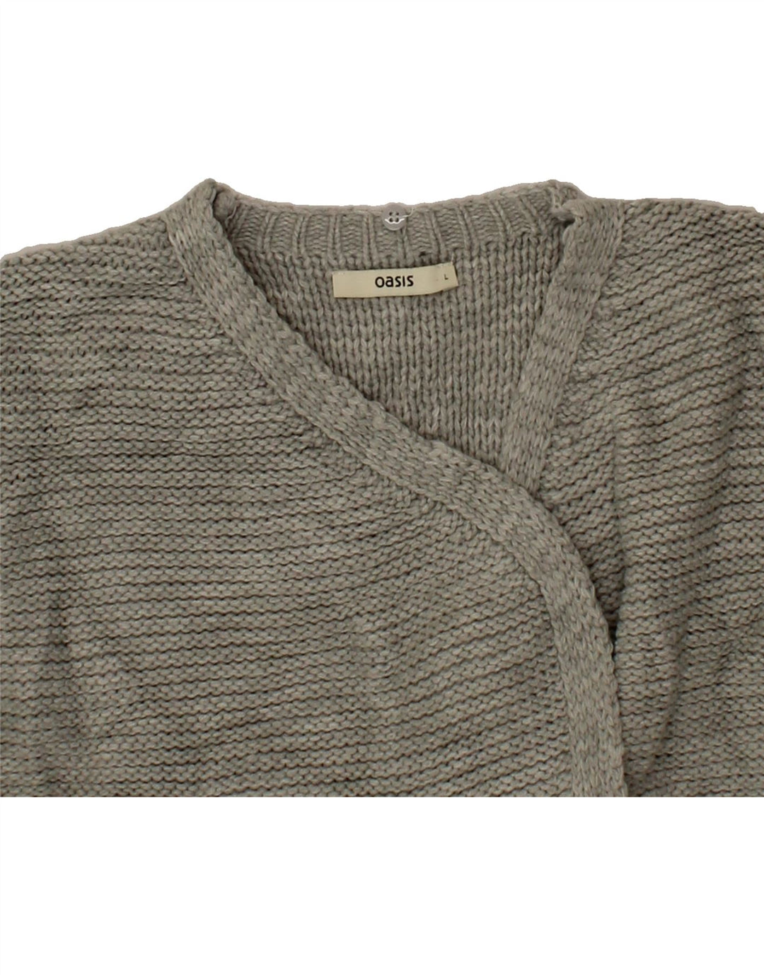 OASIS Womens Open Cardigan Sweater UK 16 Large Grey Acrylic Vintage Oasis and Second-Hand Oasis from Messina Hembry 