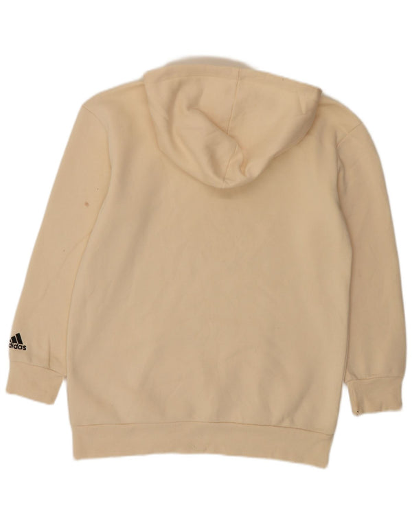 Женский джемпер с капюшоном Adidas Oversized с рисунком UK 4/6 XS Бежевый хлопок