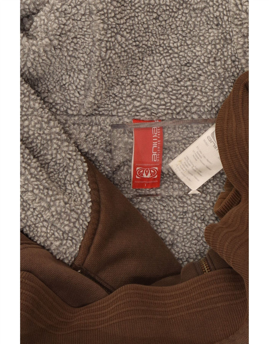 Мужской свитер с капюшоном на молнии с рисунком ANIMAL, большой коричневый, хлопковый