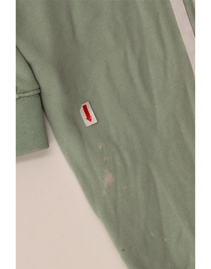 ADIDAS Женский укороченный джемпер с капюшоном оверсайз UK 8, маленький зеленый хлопок