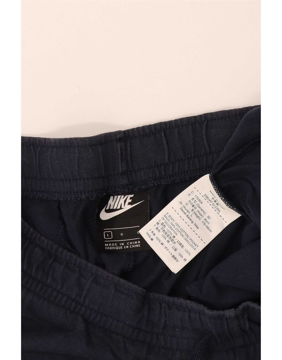 Мужские спортивные шорты Nike большого размера, темно-синие, хлопок
