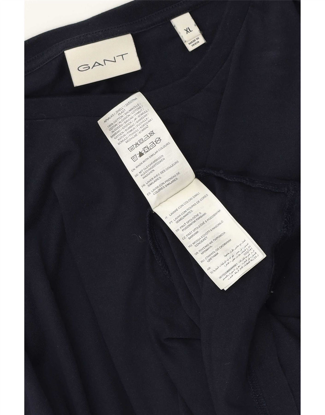 Мужской топ Gant с длинным рукавом XL, темно-синий, хлопок