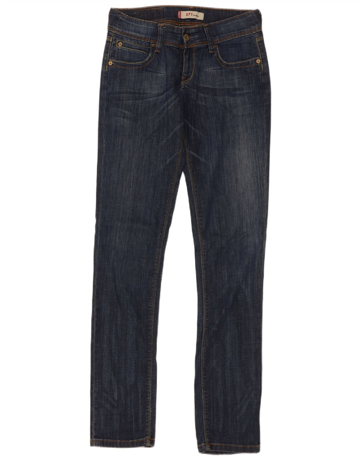 Женские джинсы Levi's 571 Slim W28 L34 Темно-синие, хлопок