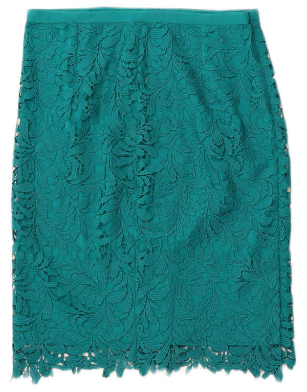 JACQUES VERT Womens Petite Straight Skirt UK 12 Medium W30  Turquoise