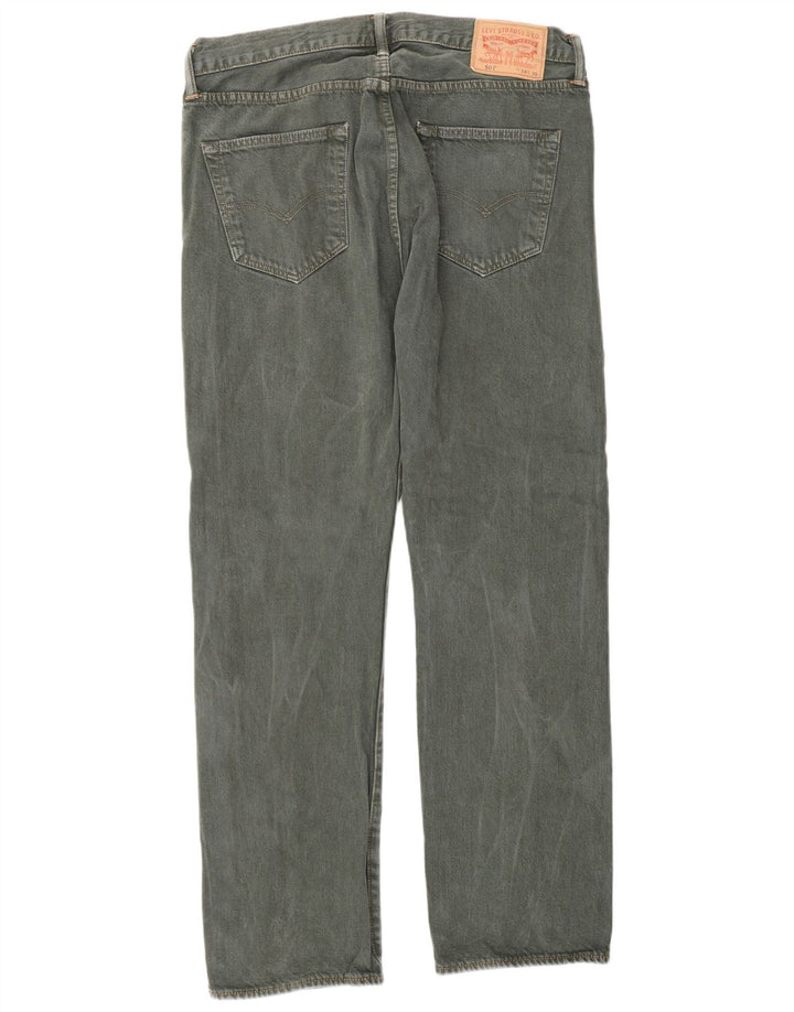 Мужские прямые джинсы Levi's 501 W34 L30 серые, хлопок