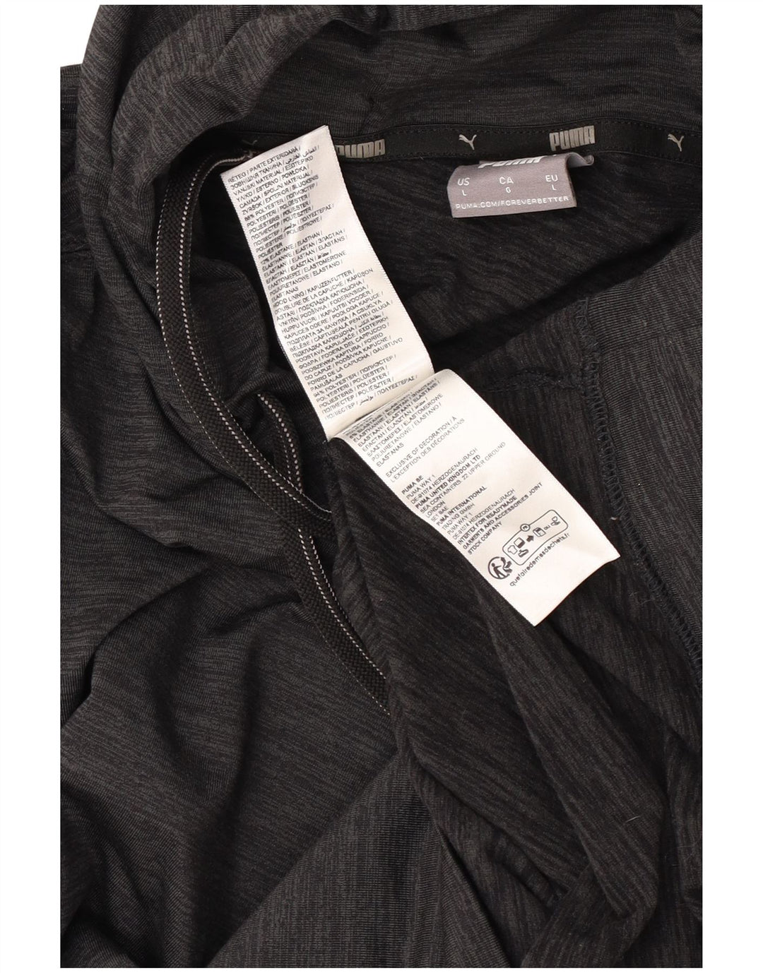 Мужской джемпер с капюшоном Puma, большой черный, полиэстер