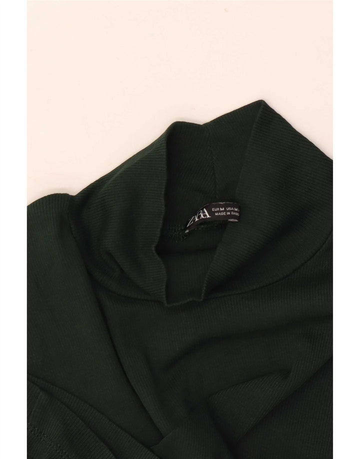 Женская футболка Zara Top UK 12, средний зеленый