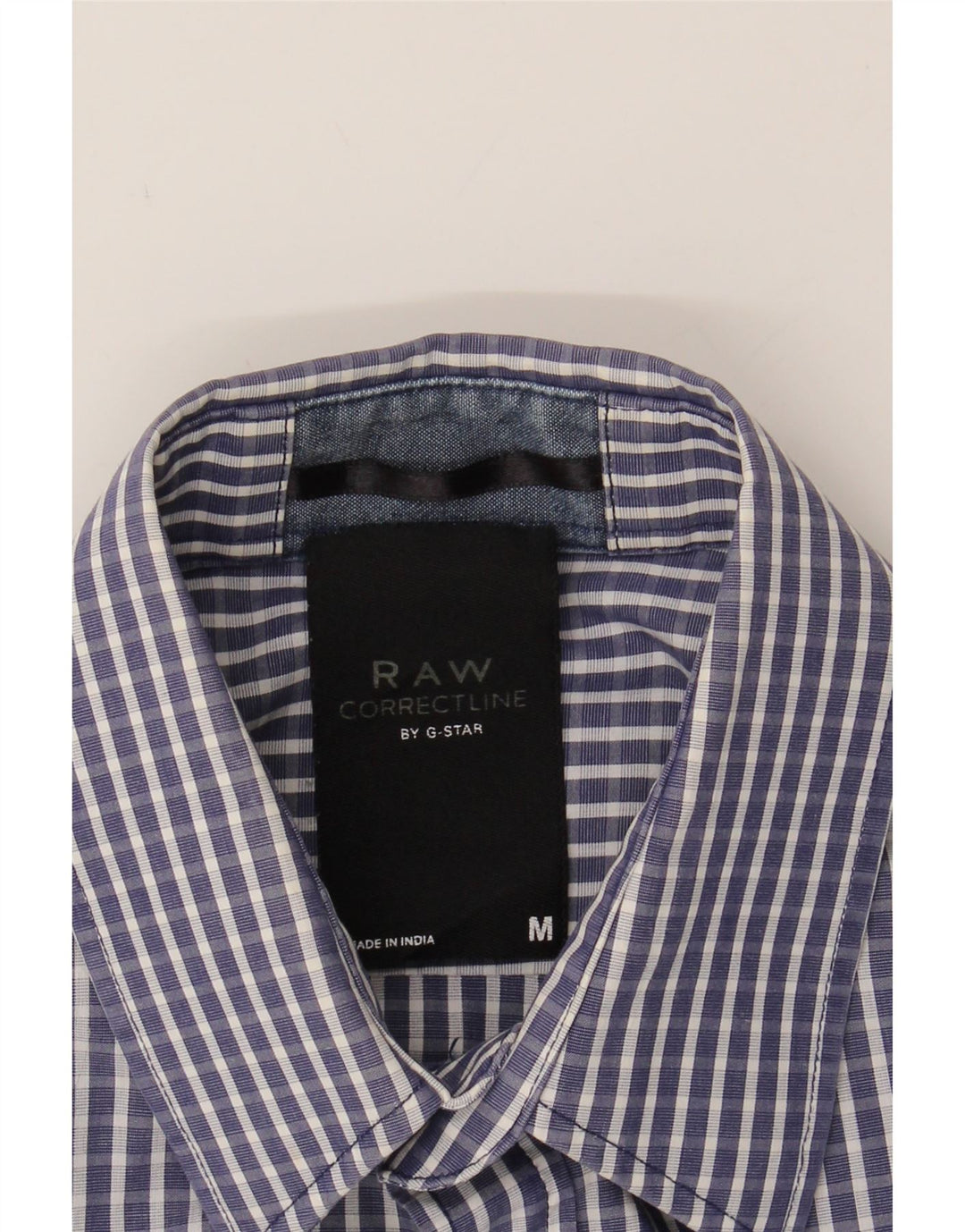 G-STAR Mens Shirt Medium Blue Check Cotton Vintage G-Star and Second-Hand G-Star from Messina Hembry 