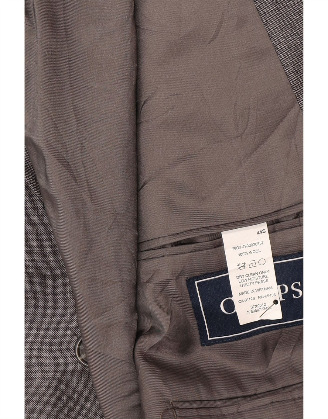 Мужской пиджак Chaps с 2 пуговицами, Великобритания 44, 2XL, серая шерсть